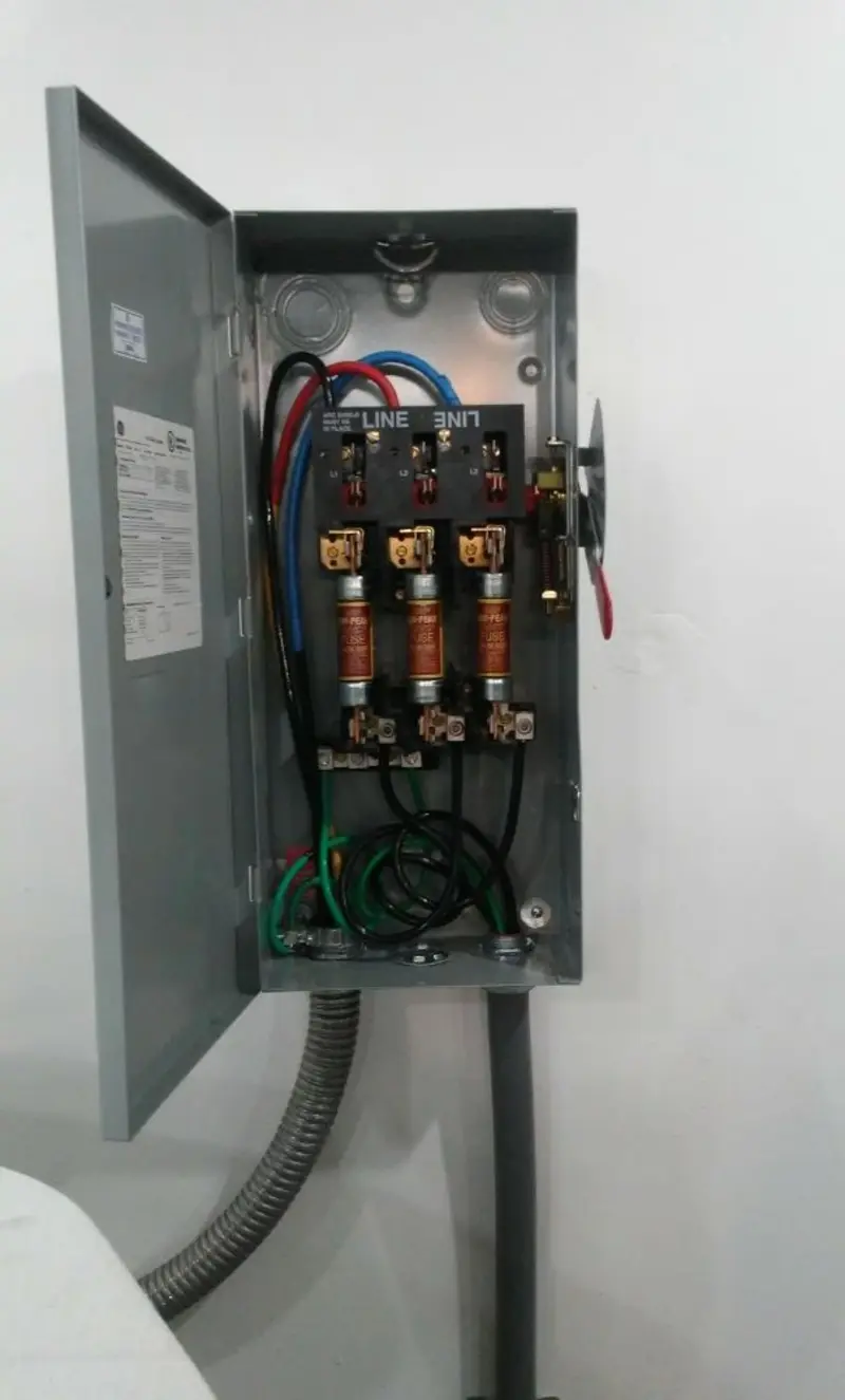 Three-phase disconnect switch installed for Electrical Wiring & Rewiring in Little Britain